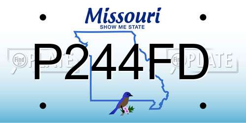 P244FD Missouri License Plate