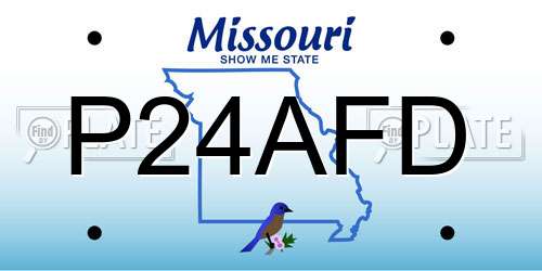 P24AFD Missouri License Plate