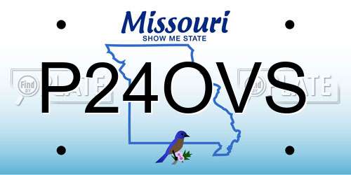 P24OVS Missouri License Plate
