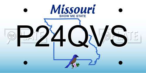 P24QVS Missouri License Plate