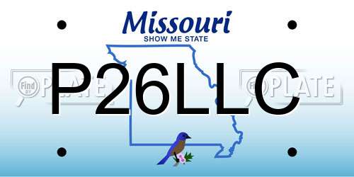 P26LLC Missouri License Plate