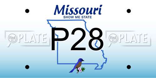 P28 Missouri License Plate