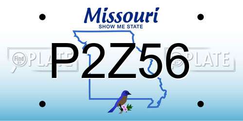 P2Z56 Missouri License Plate