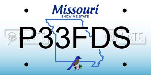 P33FDS Missouri License Plate