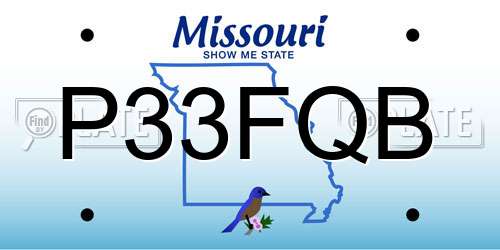 P33FQB Missouri License Plate