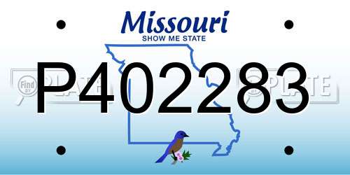 P402283 Missouri License Plate