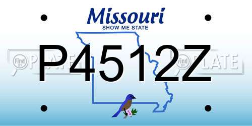 P4512Z Missouri License Plate