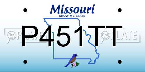 P451TT Missouri License Plate