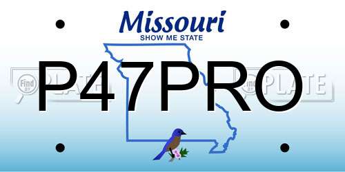 P47PRO Missouri License Plate