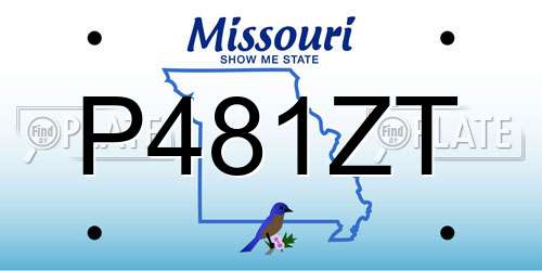 P481ZT Missouri License Plate