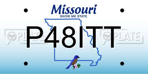 P48ITT Missouri License Plate