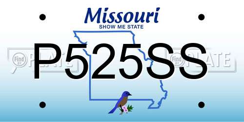 P525SS Missouri License Plate