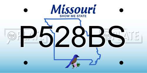 P528BS Missouri License Plate