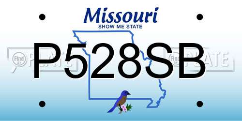 P528SB Missouri License Plate