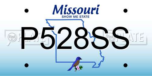 P528SS Missouri License Plate