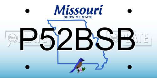 P52BSB Missouri License Plate