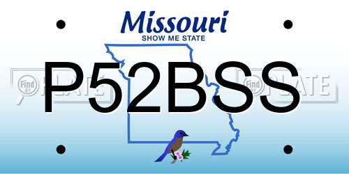 P52BSS Missouri License Plate