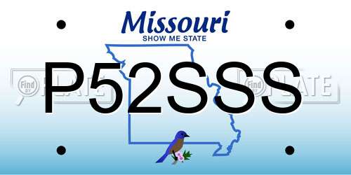 P52SSS Missouri License Plate