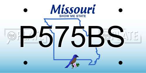 P575BS Missouri License Plate