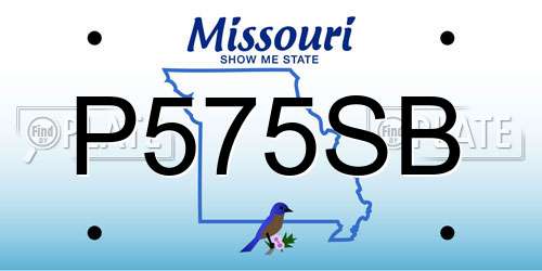 P575SB Missouri License Plate