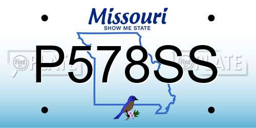 P578SS Missouri License Plate