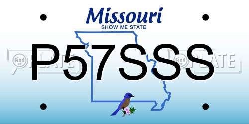 P57SSS Missouri License Plate