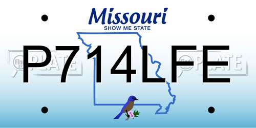 P714LFE Missouri License Plate