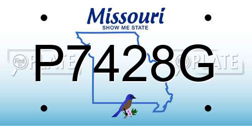 P7428G Missouri License Plate
