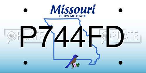 P744FD Missouri License Plate