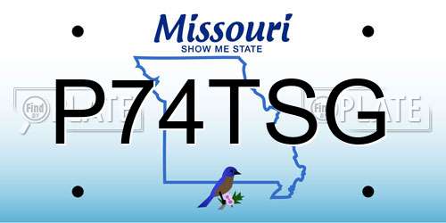 P74TSG Missouri License Plate