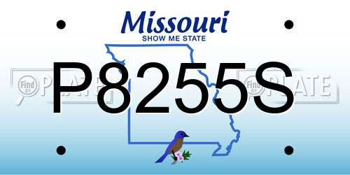 P8255S Missouri License Plate