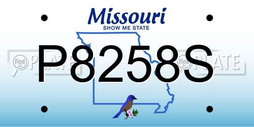 P8258S Missouri License Plate