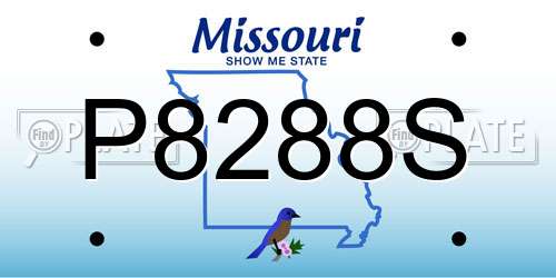 P8288S Missouri License Plate