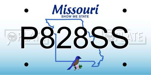 P828SS Missouri License Plate