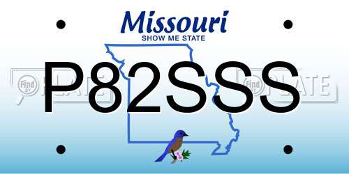 P82SSS Missouri License Plate