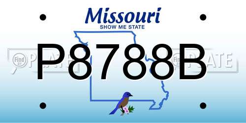 P8788B Missouri License Plate