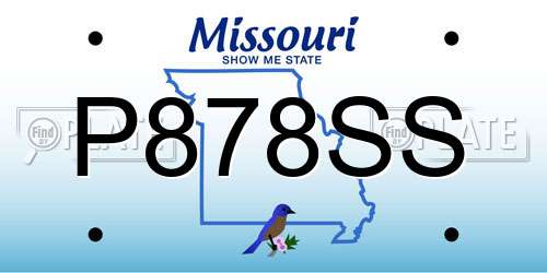 P878SS Missouri License Plate
