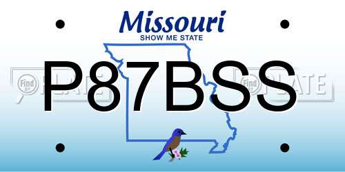 P87BSS Missouri License Plate