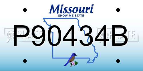 P90434B Missouri License Plate
