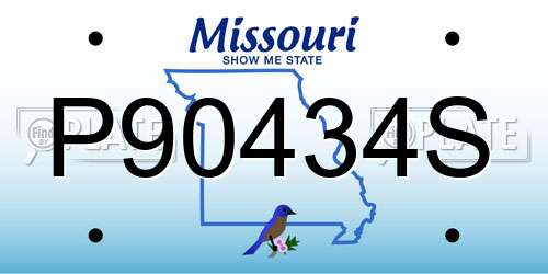 P90434S Missouri License Plate