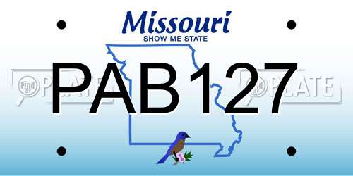 PAB127 Missouri License Plate