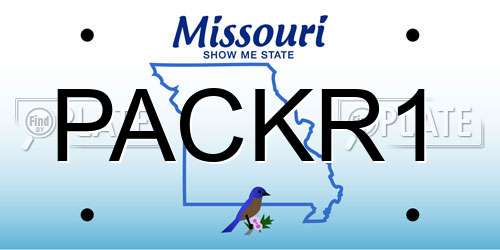 PACKR1 Missouri License Plate