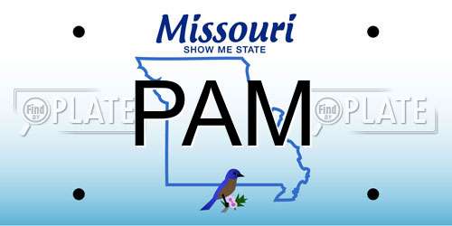 PAM Missouri License Plate