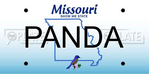 PANDA Missouri License Plate