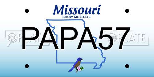 PAPA57 Missouri License Plate