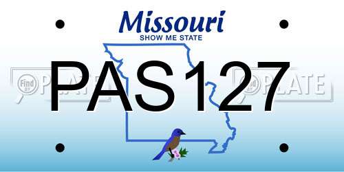 PAS127 Missouri License Plate