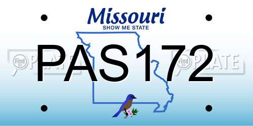PAS172 Missouri License Plate
