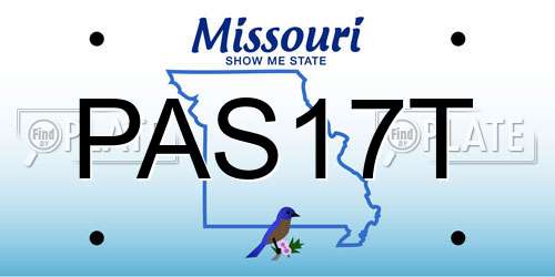 PAS17T Missouri License Plate