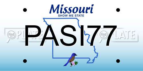 PASI77 Missouri License Plate