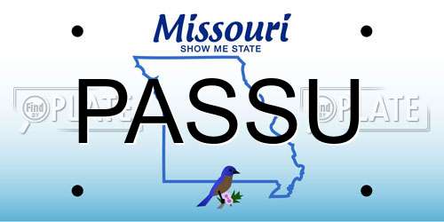 PASSU Missouri License Plate